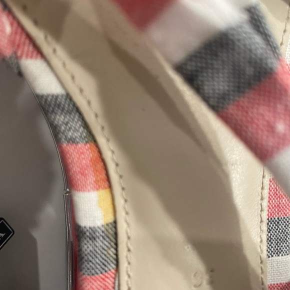 Zara Stripe Ankle Lace Up Chunky Platform Sandals Americana Red White, size 6 - Picture 8 of 10